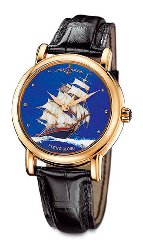 Ulysse Nardin 136-11 / FLC Classico Enamel San Marco Cloisonne Flying Cloud high quality watches